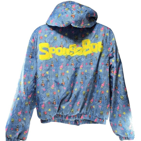 2022 Members Only X Nickelodeon Spongebob Womens XL Jacket Good Cond. *See Desc* - Picture 5 of 8